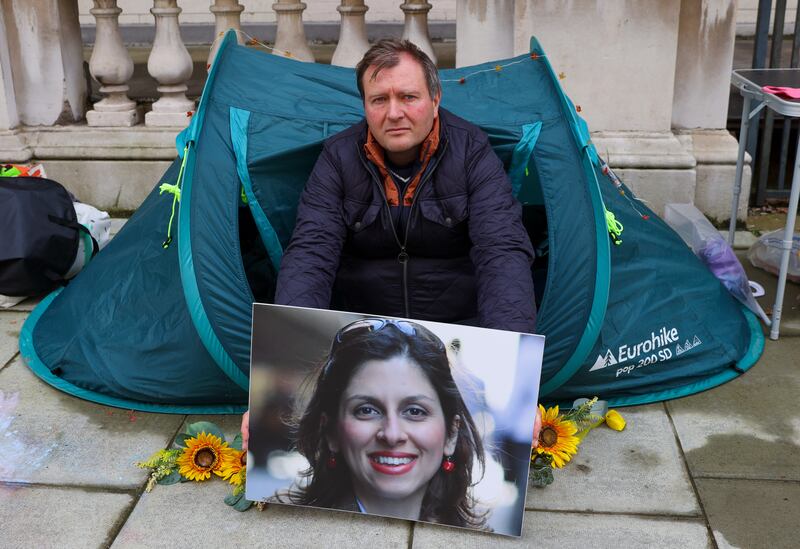 Richard Ratcliffe is on day 10 of his hunger strike as he urges the UK to take a stronger line against Iran. EPA