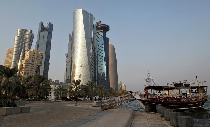 FILE PHOTO: A view shows buildings at the Doha Cornich, Qatar, August 30, 2016.  REUTERS/Naseem Zeitoon/File Photo