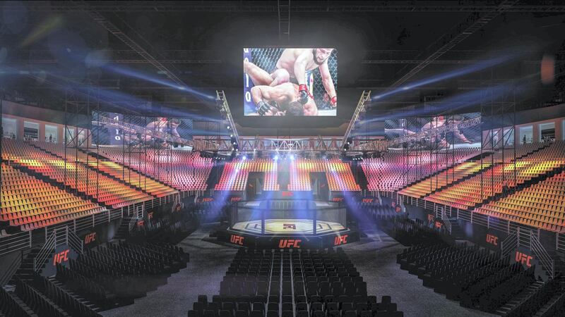 A rendered image of what The Arena will look like completed for UFC 242. Courtesy DCT Abu Dhabi