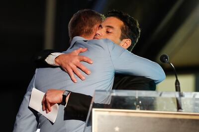 Rami Malek was present at the star inauguration ceremony for Daniel Craig. EPA