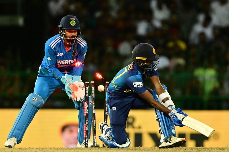 India defeated Sri Lanka in their Super Four match in Colombo on Tuesday to qualify for the Asia Cup final. AFP