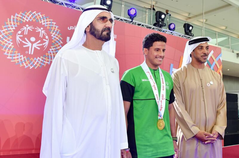 DUBAI, 20th March 2019 (WAM) - Vice President and Prime Minister of the UAE and Ruler of Dubai His Highness Sheikh Mohammed bin Rashid Al Maktoum visited the Special Olympics World Games Abu Dhabi 2019 taking place at the Abu Dhabi National Exhibition Centre. Wam