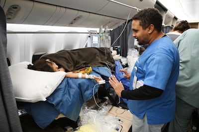 The plane is also equipped with resuscitation beds which in hospitals typically give medical teams 360-degree access. WAM
