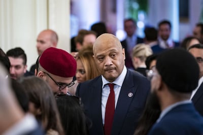 Andre Carson, a Democrat from Indiana, at a reception to celebrate Eid Al Fitr in the East Room of the White House in Washington. Bloomberg