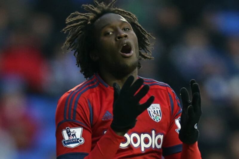 Romelu Lukaku during his loan spell at West Bromwich Albion from Chelsea when he scored 17 goals in 38 games in the 2012/13 season.