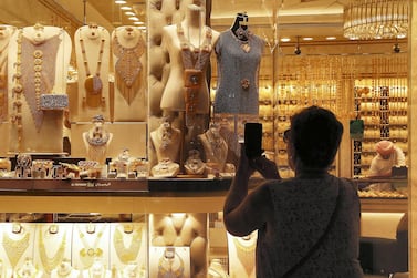 Gold jewellery demand reduced to 1,411.6 tonnes in 2020, a fall of 34 per cent compared to 2019, according to the World Gold Council. Photo: Pawan Singh / The National