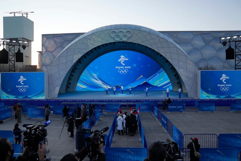 The Beijing Medals Plaza will host some of the medal ceremonies at the Winter Games. AP