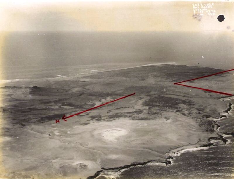 The AGDA also explored the history of Das Island, such as aerial view taken by the UK's Royal Air Force in 1933. Das became an important base for Abu Dhabi's offshore oilfields. Photo: Arabian Gulf Digital Archive 