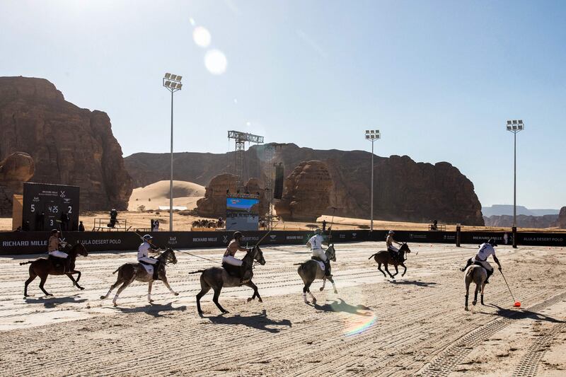 The Richard Mille AlUla Desert Polo 2022 got under way in the Saudi Arabia's north-western city. All photos: AFP