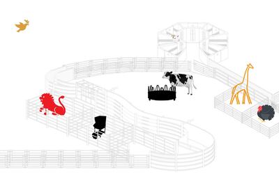 6a architects and Amalia Pica are developing a maze-like structure named 'Enclosure' that explores how architecture affects the relationship between humans and animals. Courtesy 6a architects and Amalia Pica