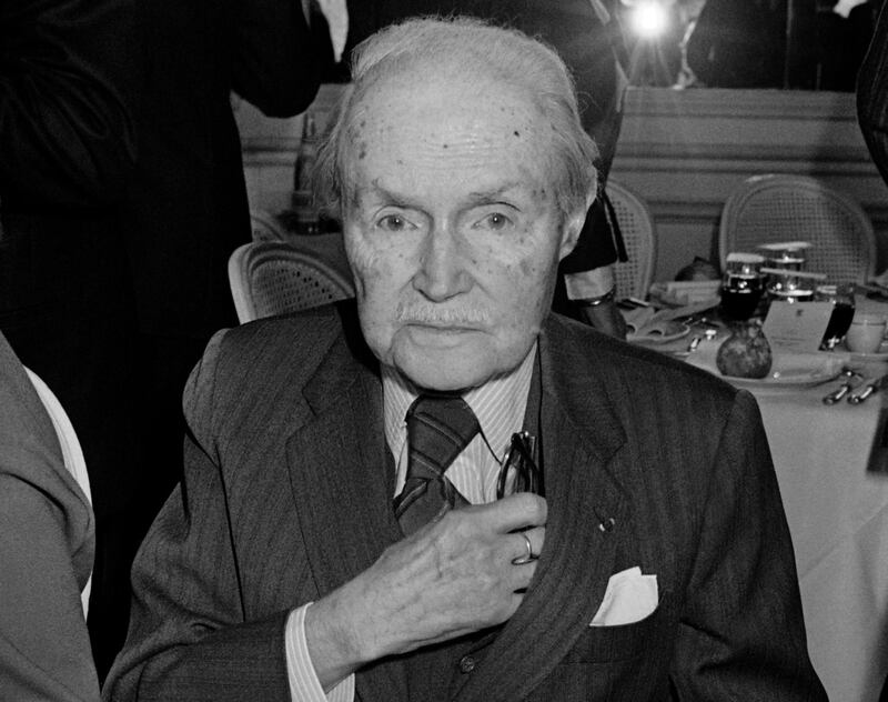 (FILES) This file photo taken on February 27, 1979 shows French writer Maurice Genevoix, secretary of the Académie Française, at the Cercle interallié in Paris.  / AFP / Georges BENDRIHEM
