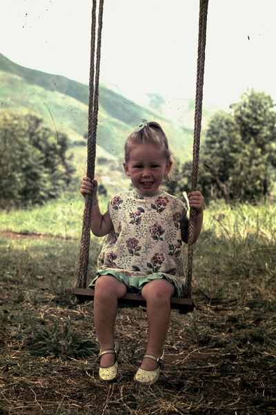 Alice Morrison as a child in her garden in western Uganda in the 1960s. Photo: Alice Morrison