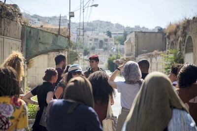 The group encounters an Israeli soldier. Erik Paul Howard