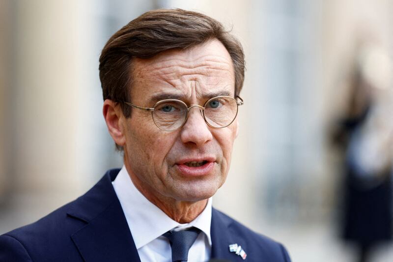 Swedish Prime Minister Ulf Kristersson. Reuters