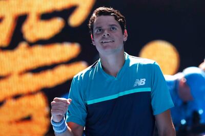 Tennis - Australian Open - Fourth Round - Melbourne Park, Melbourne, Australia, January 21, 2019. Canada’s Milos Raonic reacts after winning his match against Germany's Alexander Zverev. REUTERS/Kim Kyung-Hoon
