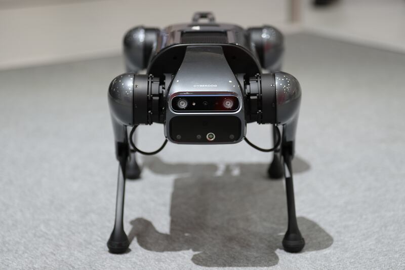 A CyberDog device at the Xiaomi stand. EPA