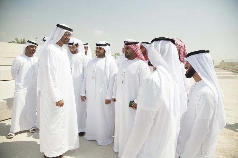  Sheikh Mohammed bin Zayed spoke of the importance of the National Service at Wahat Al Karama memorial site on Monday. Wam