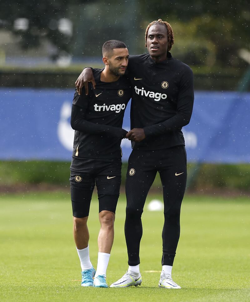 Chelsea's Hakim Ziyech, left, and Trevoh Chalobah. PA