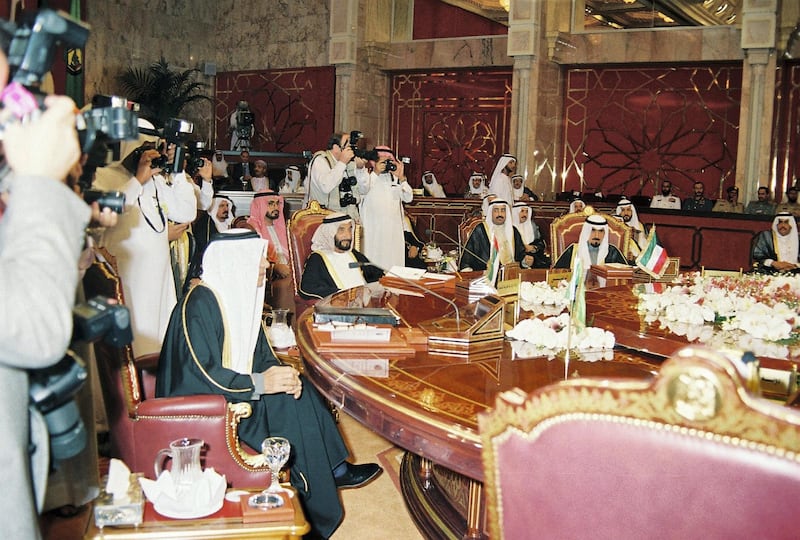 Sheikh Zayed, who addresses GCC heads of state as his brothers, said the meeting would pave the way for 'security, development and solidarity' in the region.