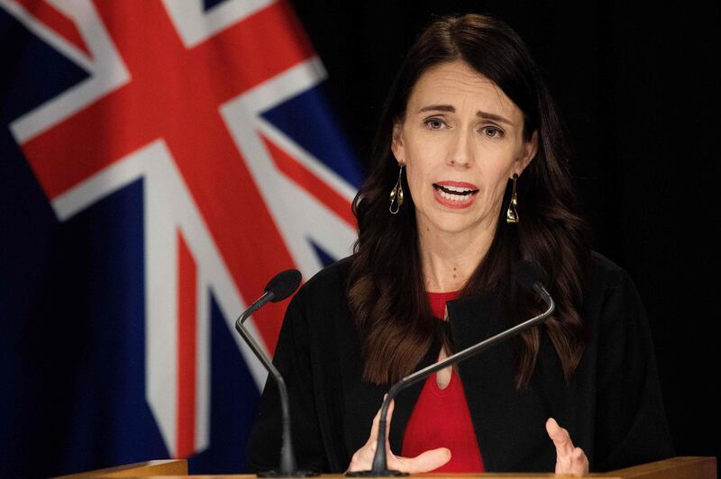 New Zealand Prime Minister Jacinda Ardern speaks to media on the White Island volcanic eruption during her post-cabinet press conference at Parliament in Wellington on December 16, 2019.  New Zealand paused for a minute's silence on December 16 to mark one week since the deadly White Island eruption, as Prime Minister Jacinda Ardern warned grieving families face a long wait for answers about how the disaster was allowed to take place.

 / AFP / Marty MELVILLE
