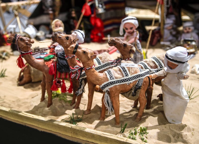 The festival includes a cultural diorama competition, showcasing miniature camels, goats and tents
