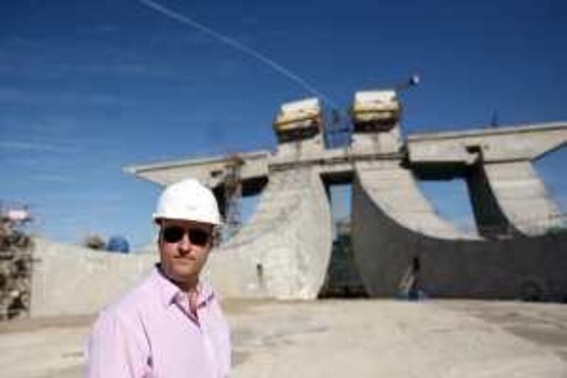 March 4, 2009 / Dubai / Nigel Clifford Senior Project Manager for the Sheikh Zayed Bridge under construction in Abu Dhabi March 4, 2009.  (Sammy Dallal / The National) *** Local Caption ***  sd-030409-bridge-04.jpg