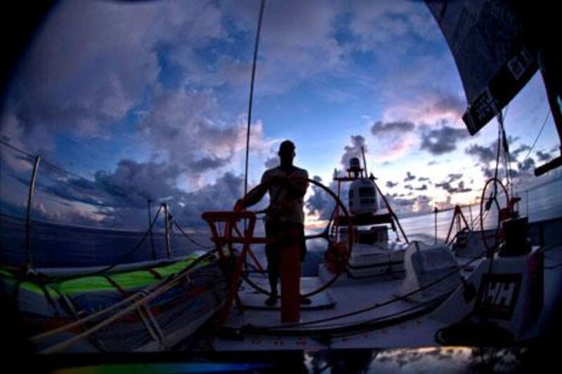 The other Volvo Ocean Race boats only need to ask the crew of Team Sanya about the dangers of floating debris at night.