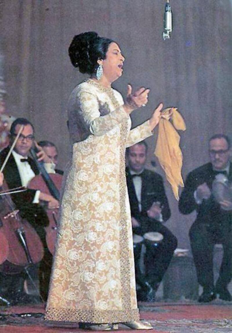Umm Kulthum, Egyptian singer and performer.  Courtesy of Al Ittihad *** Local Caption ***  1325086383674134900.jpg