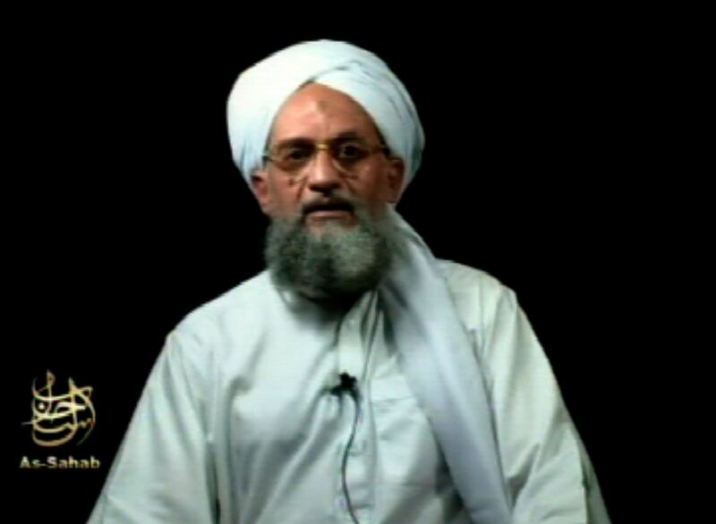 Al Qaeda leader Ayman Al Zawahiri in the video released on Saturday, marking the 20th anniversary of the September 11 attacks in the US. AP