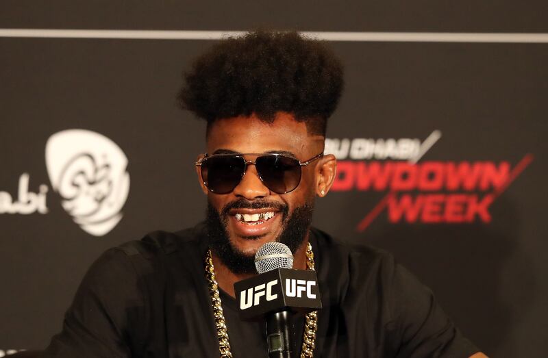 Aljamain Sterling speaks to the media ahead of his title fight against TJ Dillashaw.