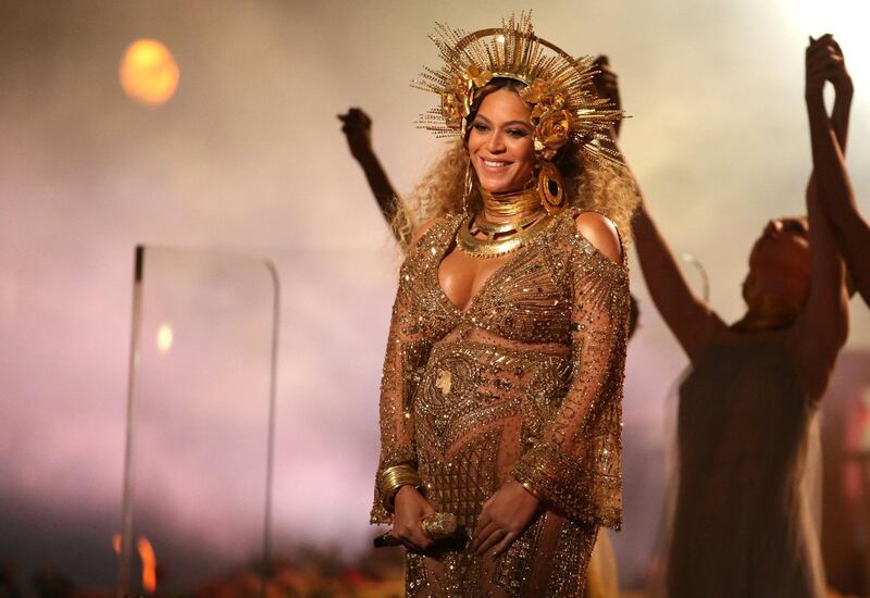 FILE PHOTO: Beyonce performs at the 59th Annual Grammy Awards in Los Angeles, California, U.S. on February 12, 2017. REUTERS/Lucy Nicholson/File Photo