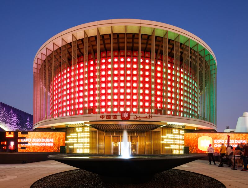 China's pavilion is more than 23 metres high and covers 4,636 square metres. Photo: Expo 2020