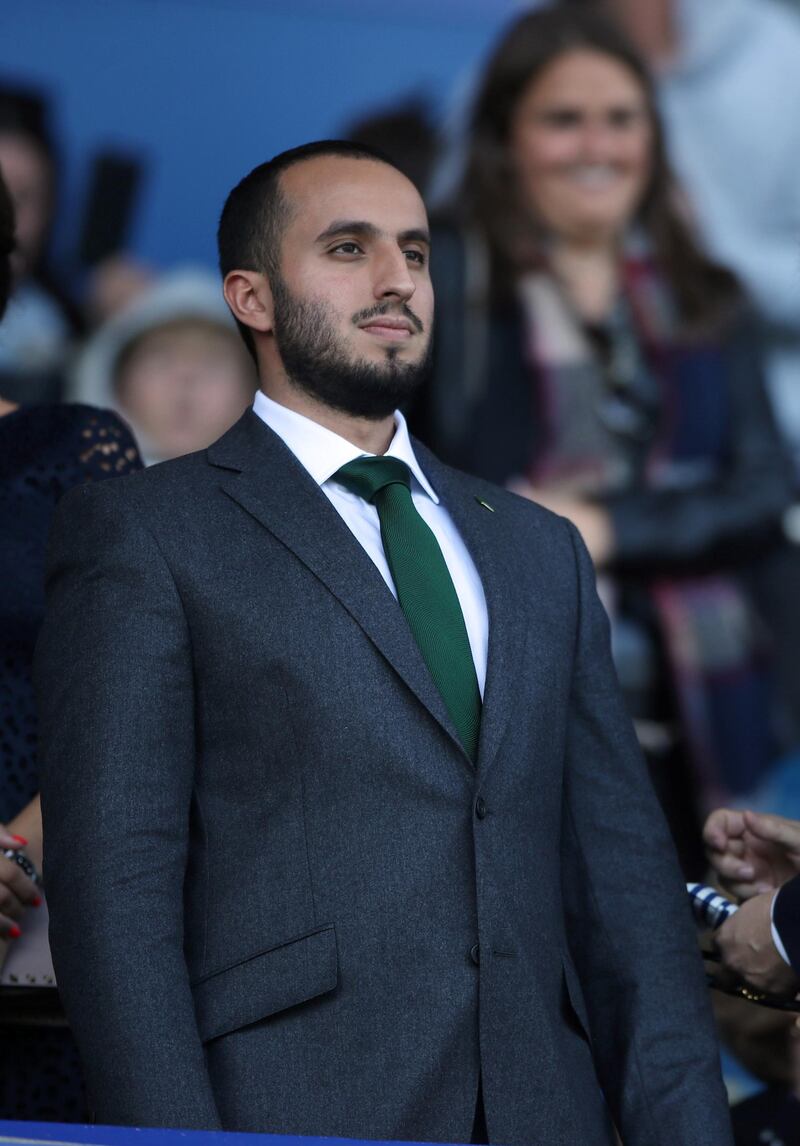Sheffield United Chairman Prince Musa'ad bin Khalid Al Saud during the Premier League match at Goodison Park, Liverpool. (Photo by Nick Potts/PA Images via Getty Images)