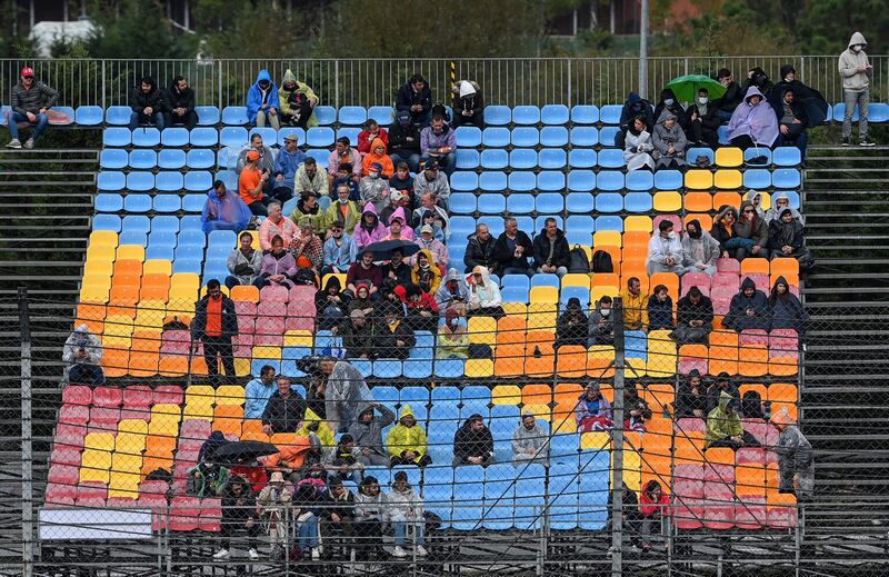 Supporters at the Intercity Istanbul Park for the Turkish GP. AFP