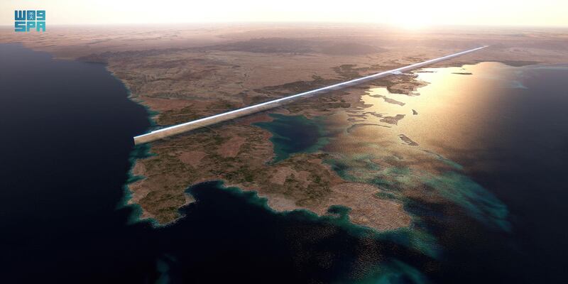 The Line will be built in the north-western region of Saudi Arabia. Photo: Spa