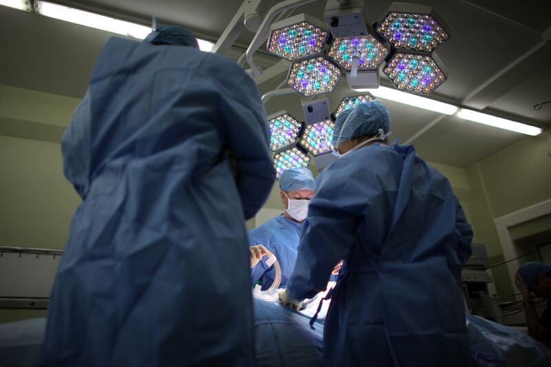 An operating theatre in Birmingham. Patients from devolved UK nations could soon be treated in England. Getty Images