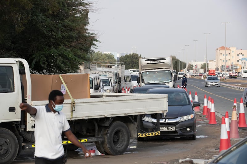 Some testing centres reported a huge rush and that demand for PCR tests had trebled in recent days.  Antonie Robertson / The National