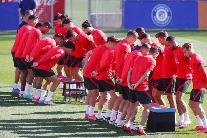 Atletico Madrid at training. EPA