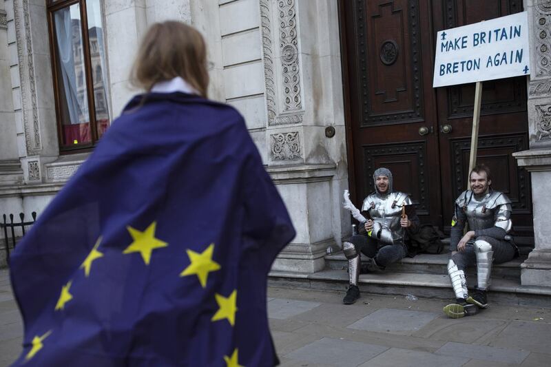 Protesters take part in the Put It To The People March. Getty Images