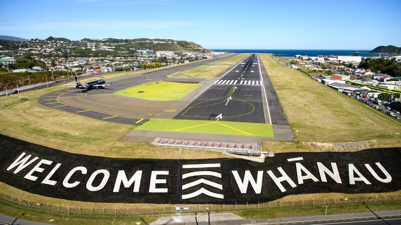 The first trans-Tasman bubble flight from Australia to Wellington lands at Wellington Airport in Wellington, New Zealand. From Monday, people can travel between the two countries without needing to quarantine. Getty Images