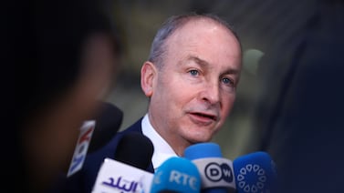 Irish Foreign Minister Micheal Martin. He has described the actions of Hamas and Israel as a breach of humanitarian law 'on a mass scale'. AFP