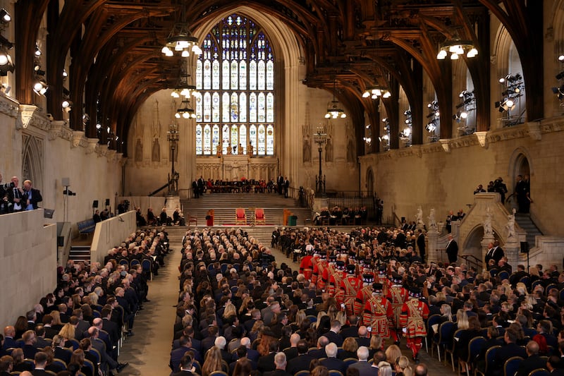 A packed Westminster Hall at the Houses of Parliament. Getty Images