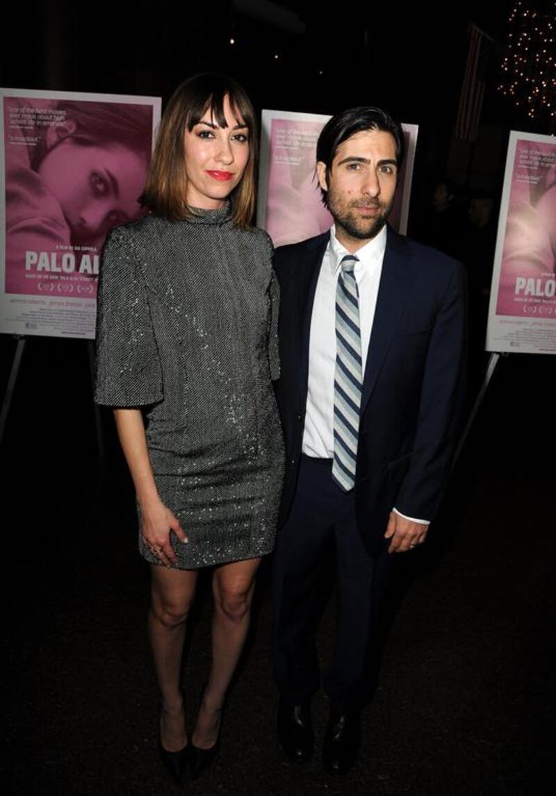 Writer and director Gia Coppola, left, and actor Jason Schwartzman attend the premiere. Kevin Winter / Getty Images / AFP