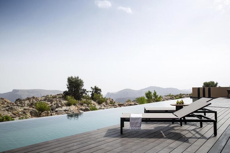 Cliff Pool Villa Pool at Anantara Jabal Akhdar Resort in Oman. Courtesy Anantara Jabal Akhdar Resort