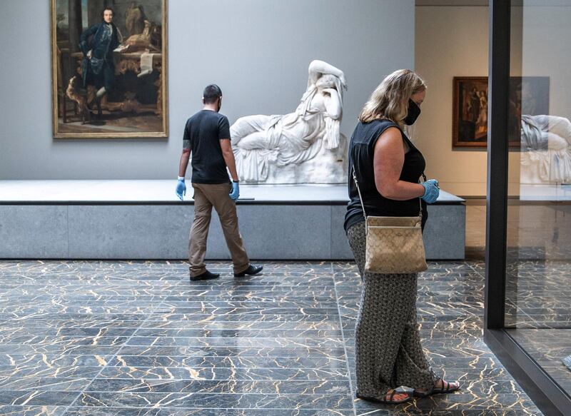 Abu Dhabi, United Arab Emirates, June 25, 2020.     The Louvre , Abu Dhabi after 100 days of being temporarily closed due to the Covid-19 pandemic.Victor Besa  / The NationalSection:  NAReporter:  Saeed Saeed