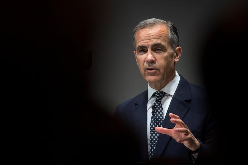 Bank of England Governor Mark Carney speaks during the Bank of England Markets Forum 2018, at Bloomberg, in central London, Britain, May 24, 2018. Victoria Jones/Pool via REUTERS