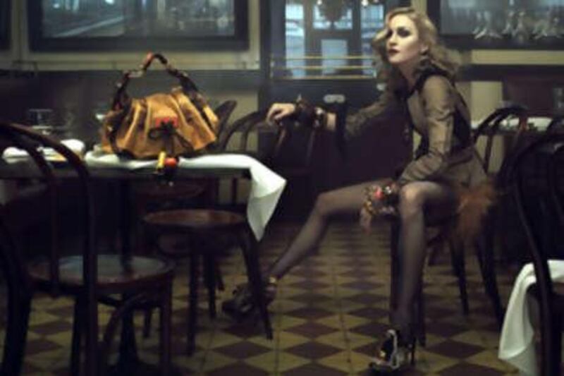 Madonna in one of the six images that comprise Louis Vuitton's latest advertising campaign.