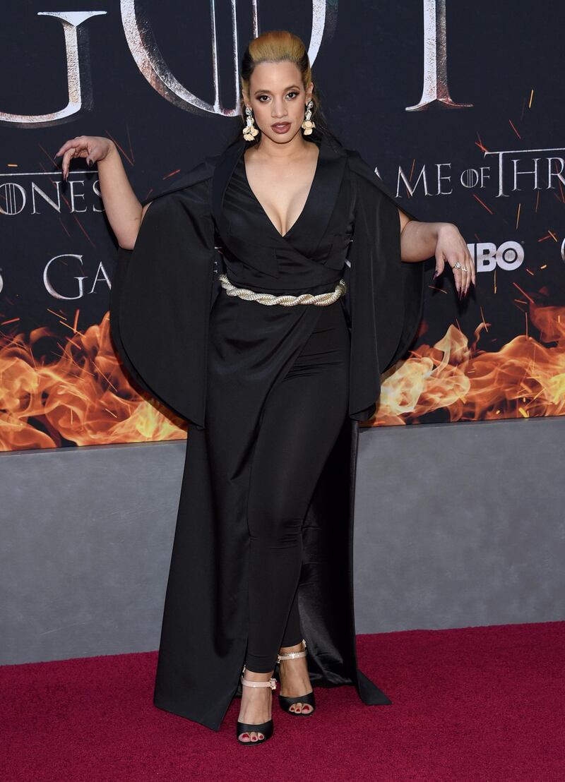 Dascha Polanco arrives for the 'Game of Thrones' final season premiere at Radio City Music Hall on April 3, 2019 in New York. AFP