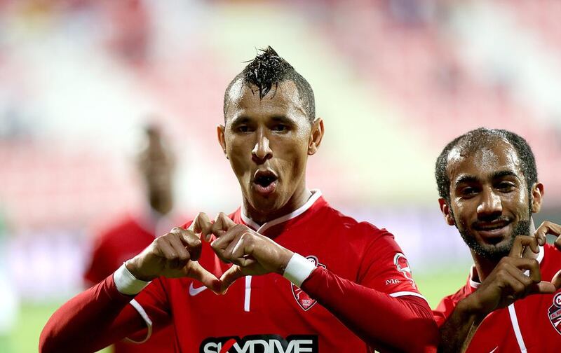 Ciel, Al Ahli (Brazil). 2013/14: 23 appearances, 11 goals. Satish Kumar / The National