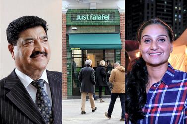 BR Shetty, Just Falafel in Covent Garden and Reema Shetty